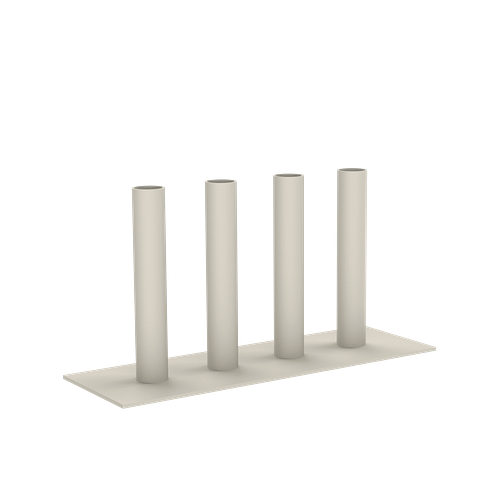 Ljusstake sandgrå stål