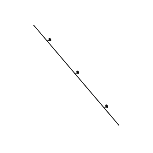 Trappräcke 1800 mm i svart stål
