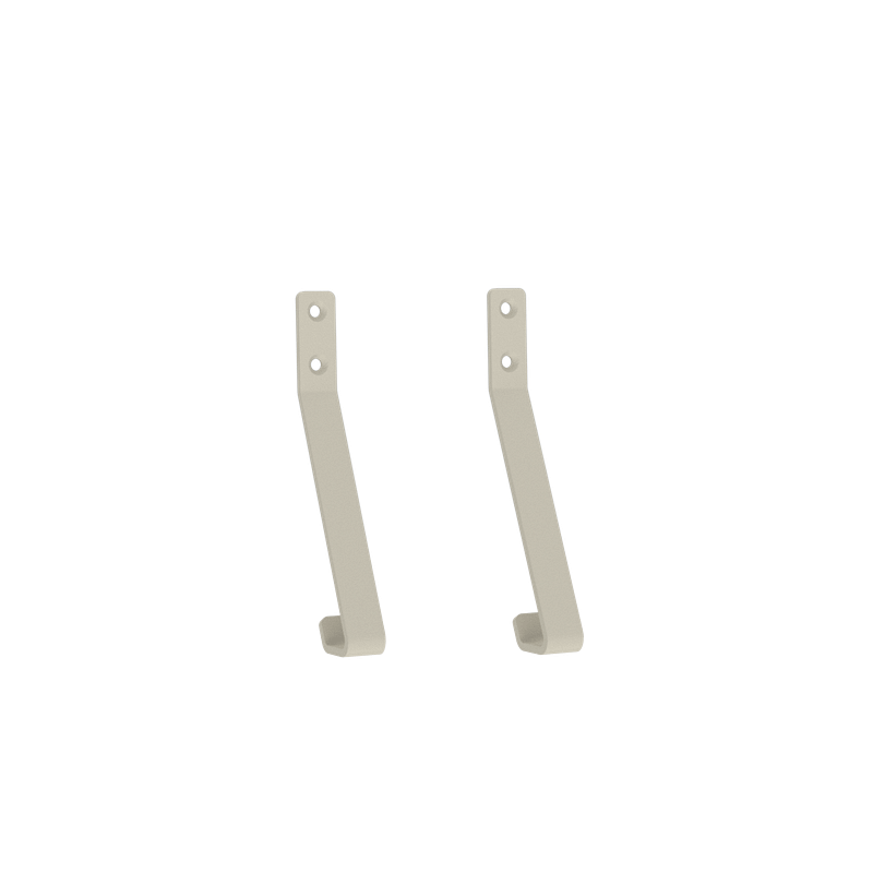 Väggkrok 2-pack sandgrå stål